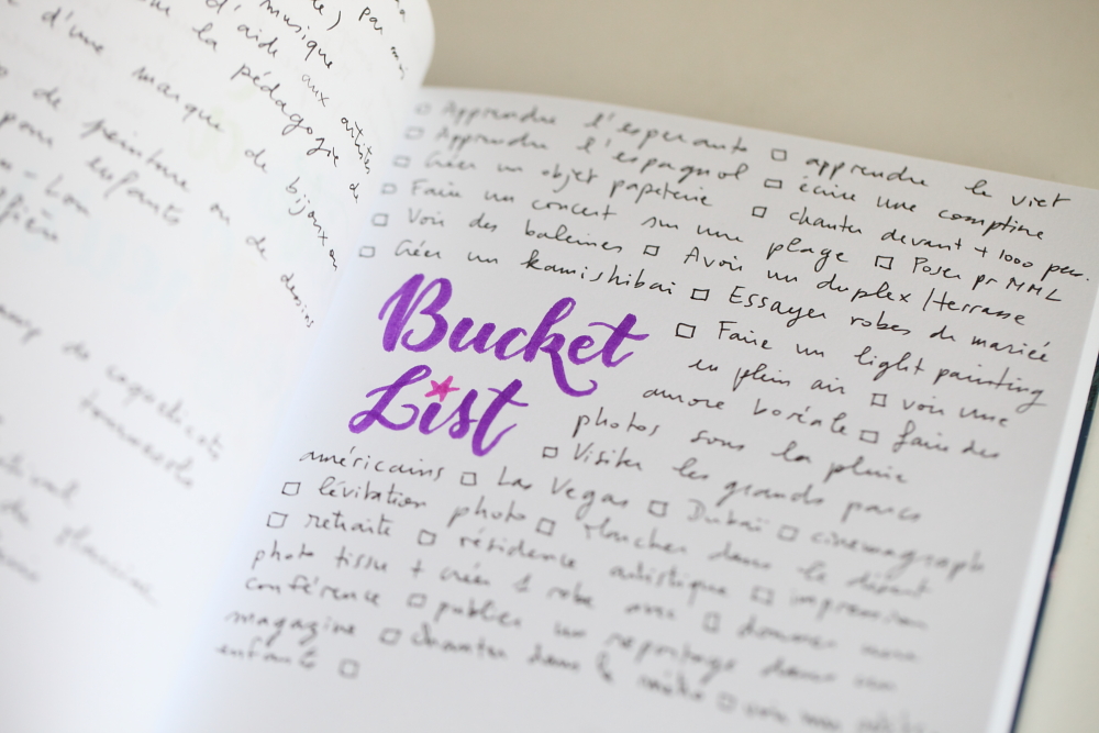 Bullet Journal Bucket list