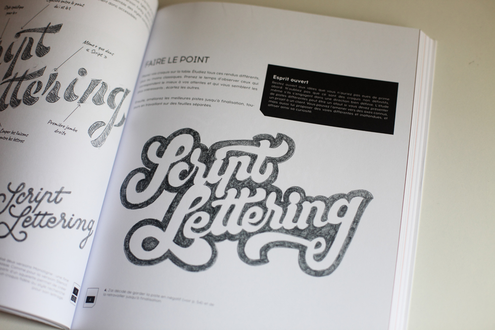 page du livre de Francis Chouquet, Les ateliers du lettering