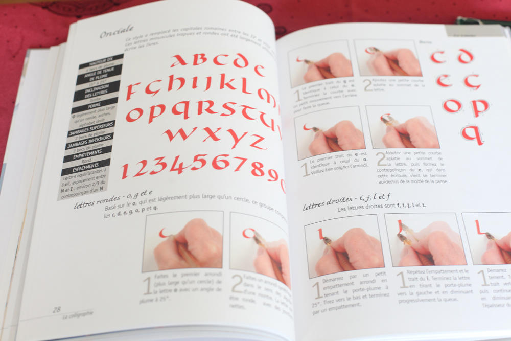 livre d'apprentissage de la calligraphie