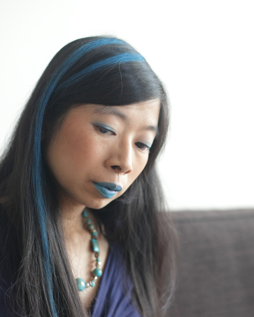 Maquillage bleu chez Y-lan's Little World