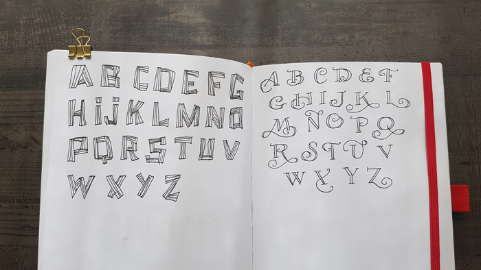 styles d'alphabets