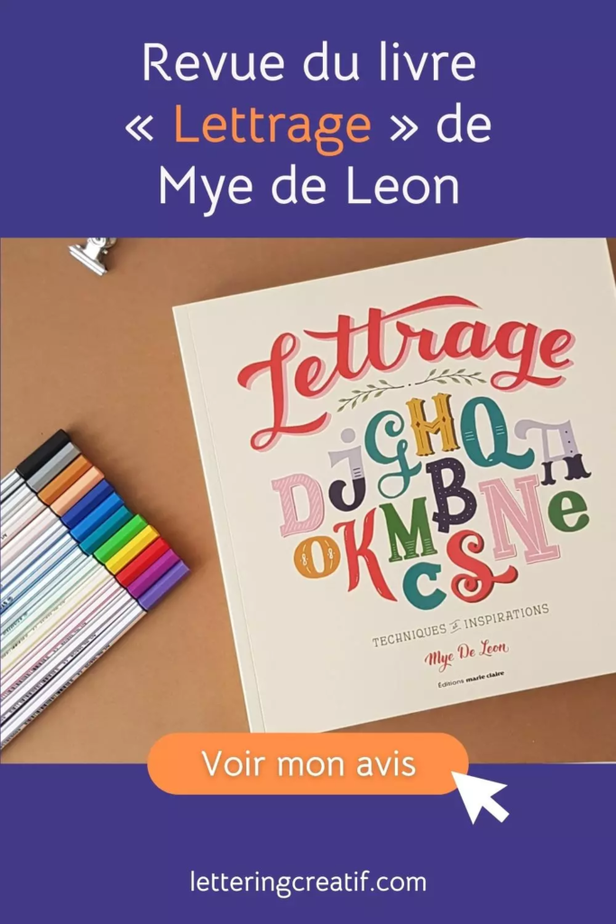Avis sur le livre "Lettrage" de Mye de Leon