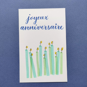 carte anniversaire bougies